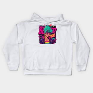 Woman Gangster Pop Art Kids Hoodie